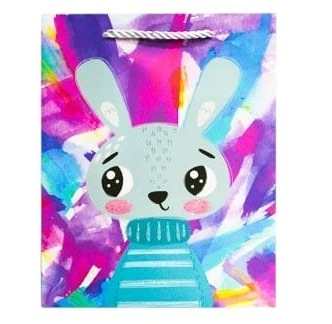 SACOLA PRESENTE LUXO BICHINHOS GLITER 23X18X10CM